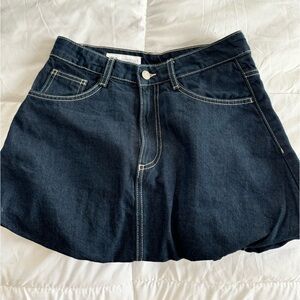 Zara Bubble Denim Mini Skirt